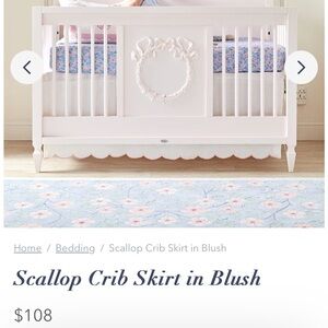 Caitlin Wilson blush scallop crib skirt